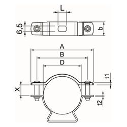 OBO Bettermann Abstandschelle ASL 733 44, 36-44mm, Stahl, feuerverzinkt... OBO-1362730 4012196599998 (Abb. 1)