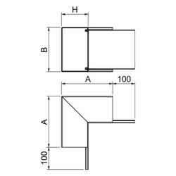 OBO Bettermann Inneneck PYROLINE Rapid PLM IC 1220, 90 Grad, 230mm Außenbreite, Stahl, ban... OBO-7218058 4012197332112 (Abb. 1)