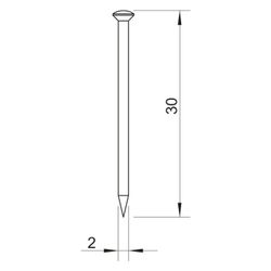 OBO Bettermann Stahlnagel 362 30 BK, 30mm, 2mm, Stahl, Blau angelassen, 3353303... OBO-3353303 4012195291558 (Abb. 1)