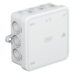 OBO Bettermann Kabelabzweigkasten A11 quadratisch, 85x85x40mm, Kunststoff, Lichtgrau... OBO-2000342 4012195152170 (Abb. 1)