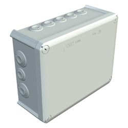 OBO Bettermann Abzweigkasten T 250, 9xM25 7xM32 IP66, Kunststoff, Lichtgrau... OBO-2007109 4012195246817 (Abb. 1)