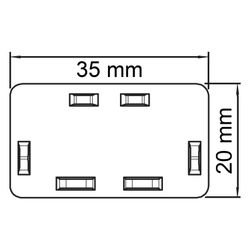 OBO Bettermann Endstück WDK HE20035RW, 20x35mm, Kunststoff, Reinweiß... OBO-6193137 4012196976768 (Abb. 1)