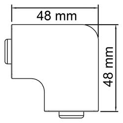 OBO Bettermann Flachwinkelhaube WDK/HF 25025, 25x25mm, Kunststoff, Reinweiß... OBO-6192785 4012196504916 (Abb. 1)