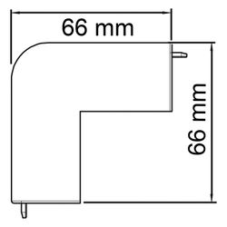 OBO Bettermann Außeneckhaube WDK HA 40040, 40x40mm, Kunststoff, Reinweiß... OBO-6192246 4012196795499 (Abb. 1)