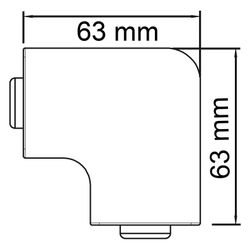 OBO Bettermann Flachwinkelhaube WDK/HF 40040, 40x40mm, Lichtgrau... OBO-6183336 4012196673636 (Abb. 1)