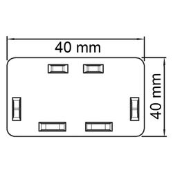 OBO Bettermann Endstück WDK/HE 40040, 40x40mm, Kunststoff, Lichtgrau... OBO-6183727 4012196674299 (Abb. 1)