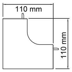 OBO Bettermann Inneneckhaube WDK HI 40060, 40x60mm, Kunststoff, Lichtgrau... OBO-6182127 4012196674954 (Abb. 1)