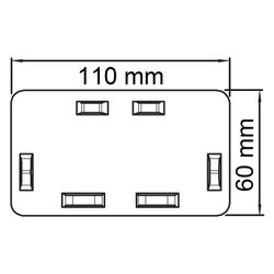 OBO Bettermann Endstück WDK/HE 60110, 60x110mm, Kunststoff, Lichtgrau... OBO-6183824 4012196678495 (Abb. 1)