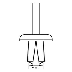 OBO Bettermann Spreizniet KSN22, 6,5mm Lochdurchmesser, 2,8-4mm Klemmbereich, PA, Lichtgra... OBO-6178525 4012196337057 (Abb. 1)