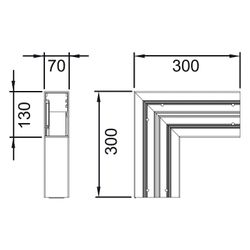 OBO Bettermann Flachwinkel GK-F70130RW, 70x130mm, PVC, Reinweiß, 6274520... OBO-6274520 4012195656838 (Abb. 1)