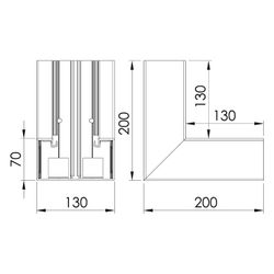 OBO Bettermann Inneneck GK-I70130RW, 70x130mm, PVC, Reinweiß... OBO-6274540 4012195656876 (Abb. 1)