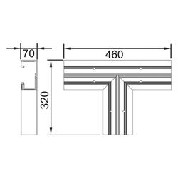 OBO Bettermann T-Stück GK-T70130RW, 130mm, 70mm, Reinweiß... OBO-6274560 4012195656913 (Abb. 1)