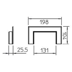 OBO Bettermann Wandabschlussblende G-KWAO70130RW, 198x104mm, Kunststoff, Reinweiß... OBO-6274820 4012195657477 (Abb. 1)