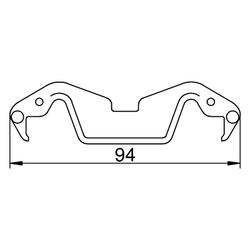 OBO Bettermann Kanalklammer KL80A, 76,5mm, Kunststoff, Lichtgrau, 20 Stück... OBO-6288640 4012195148777 (Abb. 1)