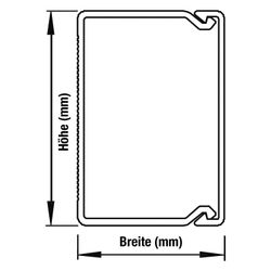 OBO Bettermann Wand- und Deckenkanal WDK 60110, 60x110x2000mm, PVC, Reinweiß... OBO-6191215 4012196363438 (Abb. 1)