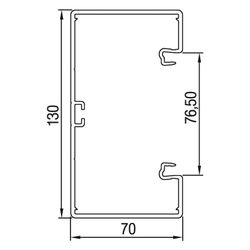 OBO Bettermann Geräteeinbaukanal GK-70130RW, 70x130x2000mm, PVC, Reinweiß... OBO-6274500 4012195656739 (Abb. 1)
