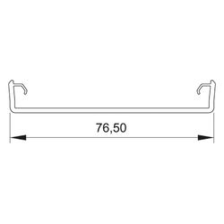 OBO Bettermann Kanaloberteil GK-OTGRW, 2000x76,5mm, PVC, Reinweiß, 6278680... OBO-6278680 4012195666400 (Abb. 1)