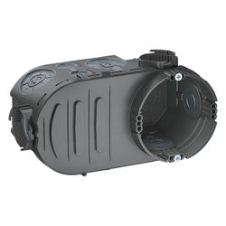 OBO Bettermann Unterputz-Elektronikdose UE 66-L oval, 148x76x67mm, Kunststoff, schwarz... OBO-2003727 4012196856596 (Abb. 1)