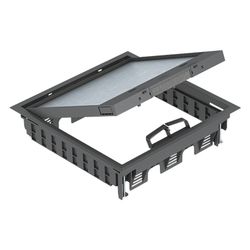 OBO Bettermann Geräteeinsatz GES4-2U10T 9011, 222x222x65mm, Kunststoff, Schwarz... OBO-7405146 4012195890676 (Abb. 1)