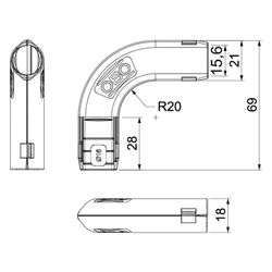 OBO Bettermann Quick-Pipe-Bogen 3000 BMS M32 LGR, 90 Grad, M32, Polypropylen, Grau... OBO-2154058 4012196869800 (Abb. 1)