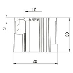 OBO Bettermann Rohrendtülle 129 TB M16, steck, Polyethylen, Grau... OBO-2047812 4012196332243 (Abb. 1)