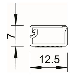 OBO Bettermann Minikanal WDKMD7RW, 7x12,5x2000mm, PVC, Reinweiß... OBO-6150276 4012196493098 (Abb. 1)