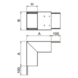 OBO Bettermann Außeneck PLM EC 1220 RW, 90 Grad, 270mm Außenbreite, 120mm Innenhöhe, 200mm... OBO-7218048 4012197358396 (Abb. 1)