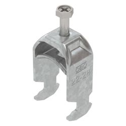 OBO Bettermann Bügelschelle 2056 BS-H1-M-28, Spannbereich 22-28mm, Stahl, feuerverzinkt... OBO-1186022 4012196848614 (Abb. 1)