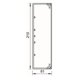 OBO Bettermann Wand- und Deckenkanal WDK 60x210x2000mm, 10030mm2, PVC, Weiß... OBO-6191266 4012196794478 (Abb. 1)