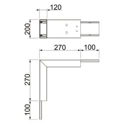 OBO Bettermann Außeneck PYROLINE Rapid PLM EC 1220, 90 Grad, 270mm Außenbreite, Innen HxB ... OBO-7218046 4012197332051 (Abb. 1)