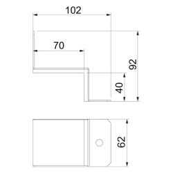 OBO Bettermann Verbinder BSKM-VE 0407 RW, 40x70mm, Feuerwiderstandsklasse 120, Weiß... OBO-7216513 4012196532483 (Abb. 1)