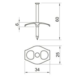 OBO Bettermann Nagelschelle 1996 60, 3,5x60mm, Polypropylen, Transparent... OBO-2222868 4012195707837 (Abb. 1)