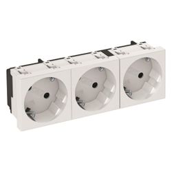 OBO Bettermann Schutzkontakt-Steckdose STD-D3S RW3, 3-fach 33 Grad, 16 A 250 V, Thermoplas... OBO-6120123 4012197256173 (Abb. 1)