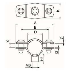 OBO Bettermann Abstandschelle ASG 732 17 G, 14-17mm, Stahl, galvanisch verzinkt... OBO-1362417 4012196599646 (Abb. 1)