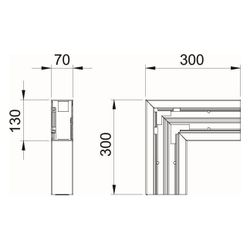OBO Bettermann Flachwinkel GK-F70130RW, 70x130mm, PVC, Reinweiß, 6274520... OBO-6274520 4012195656838 (Abb. 1)