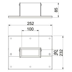 OBO Bettermann Wandanschlusskragen PLM WC 0810 RW, 3-u.4-seitig 85x253x233mm, Reinweiß... OBO-7218128 4012197331603 (Abb. 1)
