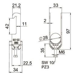 OBO Bettermann Bügelschelle 2056 BS-W1-K-28, 22-28mm, feuerverzinkt, 1187720... OBO-1187720 4012196854394 (Abb. 1)