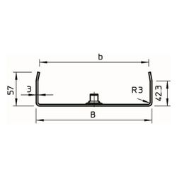 OBO Bettermann Mittenabhängung MAH 60 200 FS, 60mm Seitenhöhe, 200mm Breite, Stahl, Zink... OBO-6358713 4012196939497 (Abb. 1)