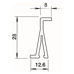 OBO Bettermann Trennwand 2371 40, 28,5x2000mm, Polyvinylchlorid, Grau... OBO-6023096 4012196024315 (Abb. 1)