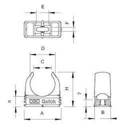 OBO Bettermann Quick-Schelle 2955 M25, M25, Polypropylen, Schwarz... OBO-2149567 4012195616399 (Abb. 1)