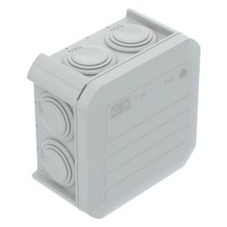 OBO Bettermann Kabelabzweigkasten T40 quadratisch, 90x90x52mm, Kunststoff, Lichtgrau... OBO-2007045 4012195246756 (Abb. 1)
