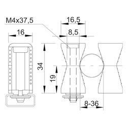 OBO Bettermann Reihenschelle 2051, 8-36mm, Polystyrol, Grau... OBO-2254034 4012195222194 (Abb. 1)