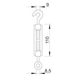OBO Bettermann Spannschloss 945/M 6, M 6, Stahl, galvanisch verzinkt, 5300037... OBO-5300037 4012195413530 (Abb. 1)