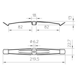 OBO Bettermann Kabelklammer 2033 M A2, 16 Leitungen NYM 3x1,5, Edelstahl 301, Unbehandelt... OBO-2204000 4012195036616 (Abb. 1)