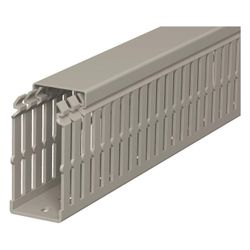 OBO Bettermann Verdrahtungskanal LKV N 75037, 75x37,5x2000mm, PVC, Steingrau... OBO-6178422 4012196013319 (Abb. 1)