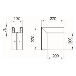 OBO Bettermann Außeneck GK-A70130RW, 70x130mm, PVC, Reinweiß, 6274510... OBO-6274510 4012195656791 (Abb. 1)