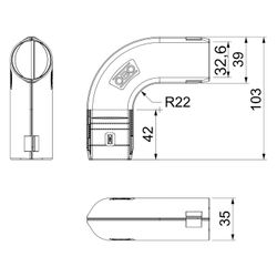 OBO Bettermann Quick-Pipe-Bogen 3000 BMS M32 LGR, 90 Grad, M32, Polypropylen, Grau... OBO-2154058 4012196869800 (Abb. 1)