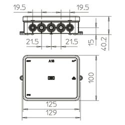 OBO Bettermann Kabelabzweigkasten A 18, 125x100x40mm, Kunststoff, Lichtgrau... OBO-2000410 4012195917137 (Abb. 1)