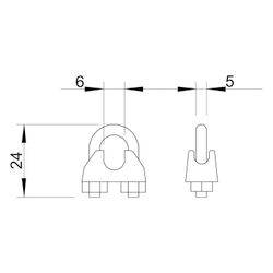 OBO Bettermann Drahtseilklemme 947 5mm, nicht isoliert, Stahl, galvanisch verzinkt... OBO-5302056 4012195414612 (Abb. 1)