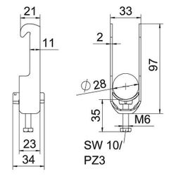 OBO Bettermann Bügelschelle 2056 BS-W1-K-28, 22-28mm, feuerverzinkt, 1187720... OBO-1187720 4012196854394 (Abb. 1)